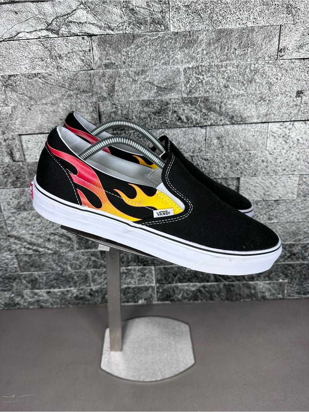 Vans Classic Slip-on Flame Blk/Blk/TrWht - M10.5/W12